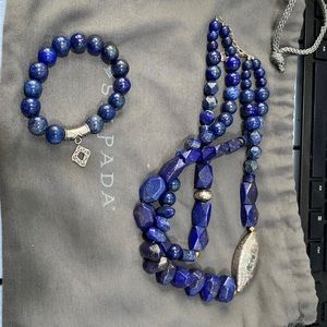 Silpada N3098 Lapis necklace and matching bracelet